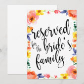 花嫁家族専用 安価なフラワーサイン (正面/裏面)