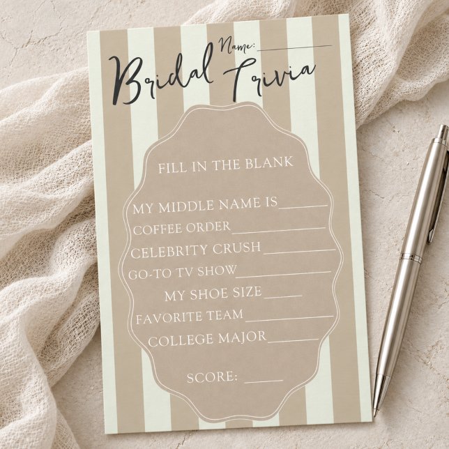花嫁当てクイズゲーム (How Well Do You Know the Bride Trivia Game)