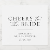 花嫁応援 |モダンミニマルブライダルシャワー スパークリングワインラベル (シングルラベル)