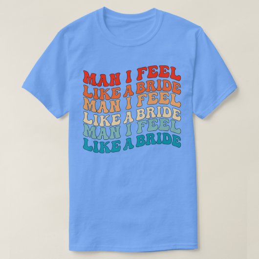 花嫁感じ好き男女の子バチェロレット Tシャツ (デザイン正面)