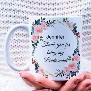 花嫁感謝してい女のリース結婚の コーヒーマグカップ