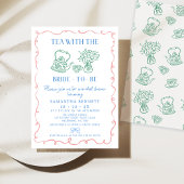 花嫁数々の付きお洒落カラーティー 招待状