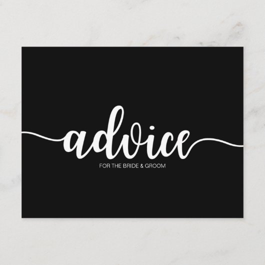 花嫁書道アドバイスカードのアドバイス アドバイスカード (裏面)