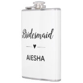 花嫁書道パーソナライズされたハート結婚ズ フラスク (左)