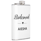 花嫁書道パーソナライズされたハート結婚ズ フラスク (右)