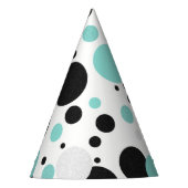 花嫁水玉模様お祝いティアラシャワー パーティーハット (正面)