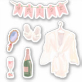 花嫁準備中スクラップブッキングステッカーシート シール (正面)