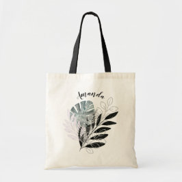 花嫁用水彩熱帯バッグ トートバッグ