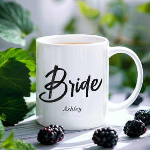 花嫁白黒結婚ズマグ コーヒーマグカップ