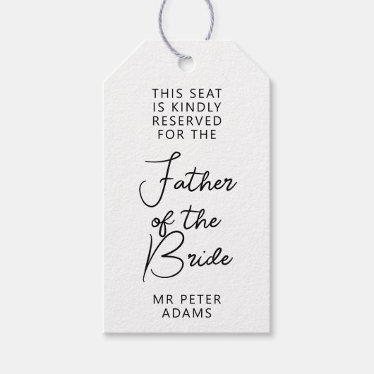 花嫁白黒 ギフトタグ (正面)