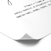 花嫁祈りの言葉のサイン結婚のために ポスター (角)