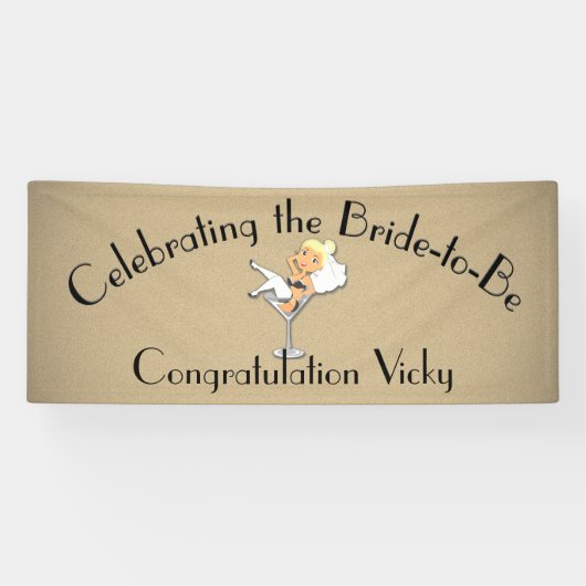 花嫁祝がシャワーになる/パーティーブロンド 横断幕 (横)