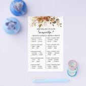 花嫁秋シャワーゲームカードを知っている チラシ (シングル)