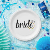 花嫁紙プレートの婚約またはブライダルシャワー ペーパープレート (パーティー)