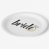 花嫁紙プレートの婚約またはブライダルシャワー ペーパープレート (アングル)