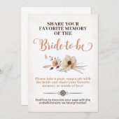 花嫁素朴がメモリーゲームの看板カードになる 招待状 (正面/裏面)