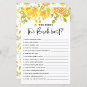 花嫁素朴のゲームを知っている黄色の最高のフローラ (正面/裏面)