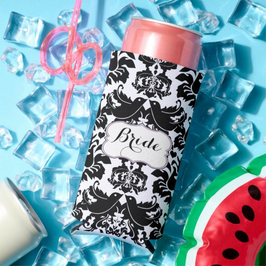 花嫁素朴のヴィンテージスタイルダマスクパターン スリム缶クーラー (インサイチュ 夏)