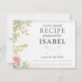 花嫁素朴用水色多汁レシピカード 招待状 (正面)