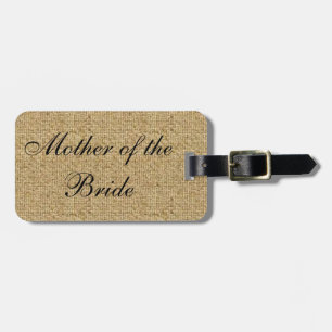 花嫁素朴荷物タグのBurlap Mother ラゲッジタグ