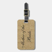 花嫁素朴荷物タグのBurlap Mother ラゲッジタグ (正面縦)