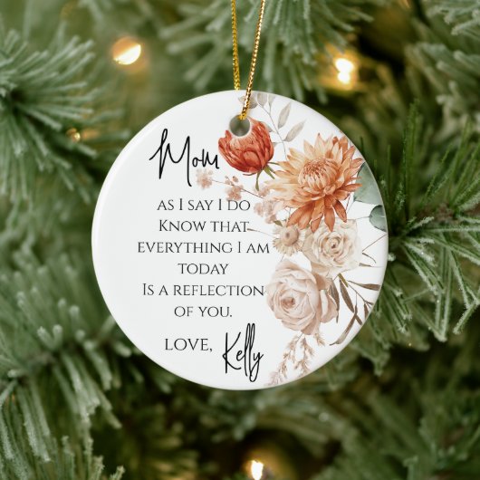 花嫁素朴贈り物のテラコッタの母 セラミックオーナメント (ツリー)