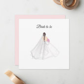花嫁結婚のイラストレーション ノートカード (正面/裏面インサイチュ)
