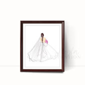 花嫁結婚のイラストレーション ポスター