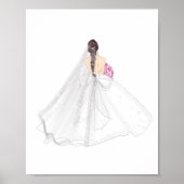 花嫁結婚のイラストレーション ポスター (正面)