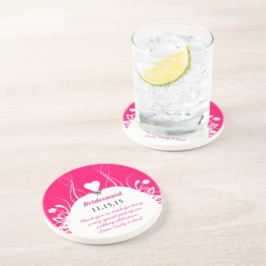 花嫁結婚のガウン・コースター コースター (側面)