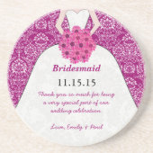 花嫁結婚のガウン・コースター コースター (正面)