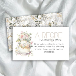 花嫁結婚の水彩菓子レシピ エンクロージャーカード