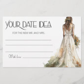 花嫁結婚の着物の夜アイディア。日付jar 便箋 (正面)