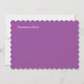 花嫁結婚の着物パープルブライダルシャワー招待 招待状 (裏面)