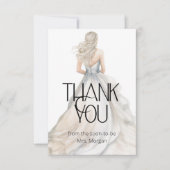 花嫁結婚の着物ブライダルシャワーありがとう カード (正面)