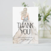 花嫁結婚の着物ブライダルシャワーありがとう カード (スタンド正面)