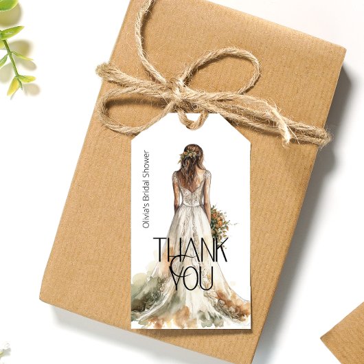 花嫁結婚の着物ブライダルシャワーありがとう ギフトタグ