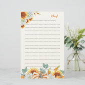 花嫁結婚の秋をテーマにした贈り物 便箋 (スタンド正面)