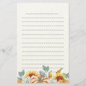 花嫁結婚の秋をテーマにした贈り物 便箋 (裏面)