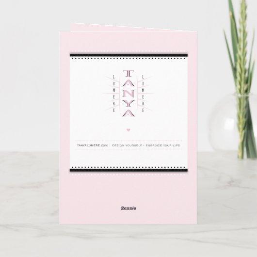 花嫁結婚の美しいピンクのバラとハート カード (裏面)