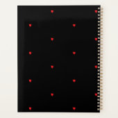 花嫁結婚の赤いハート柄の贈り物 プランナー手帳 (裏面)