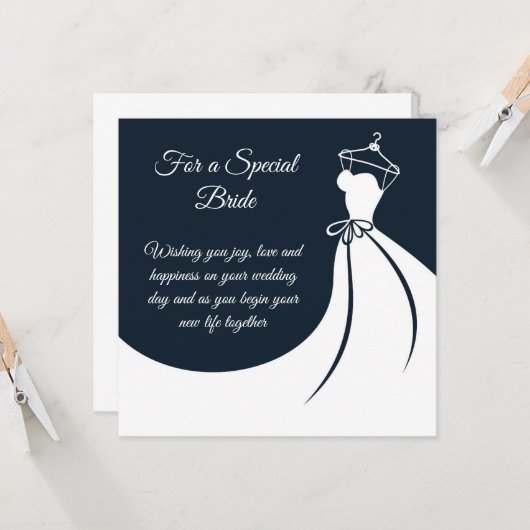 花嫁結婚カード カード (正面/裏面インサイチュ)