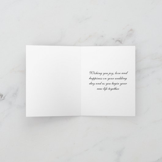 花嫁結婚カード カード (内部)