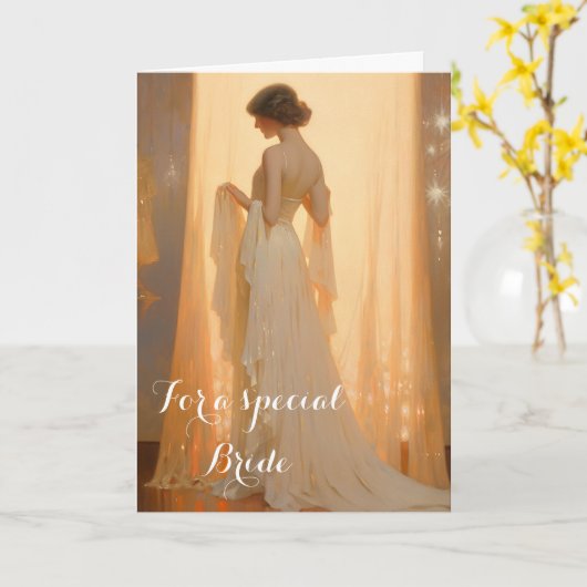 花嫁結婚カード カード (黄色い花)