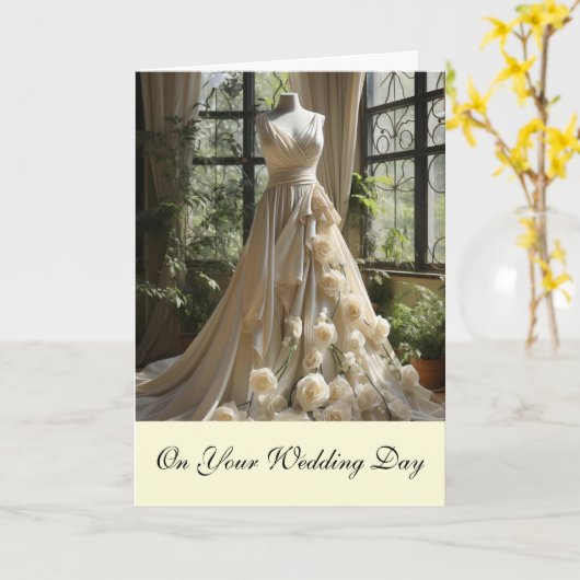 花嫁結婚カード カード (黄色い花)