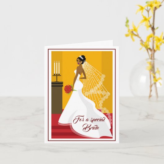 花嫁結婚カード カード (黄色い花)