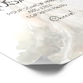 花嫁結婚ズガウンミモサバーサイン ポスター (角)