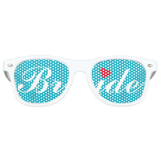 花嫁結婚バチェロレッテクールホワイトシェード レトロサングラス (正面)