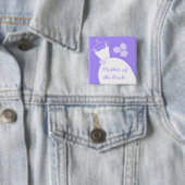 花嫁結婚広場のガウン・パープル 缶バッジ (インサイチュ)