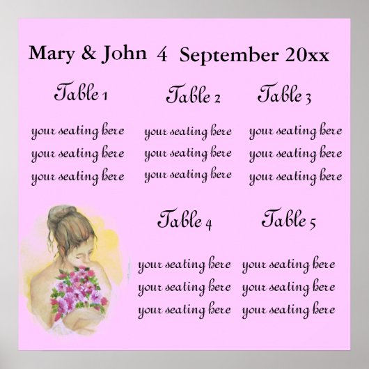 花嫁結婚座席表。 ポスター (正面)